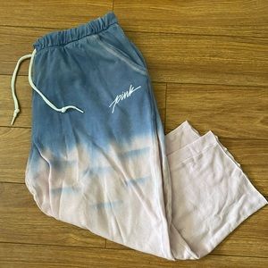 Victoria’s Secret pink Capri tie dye sweatpants Large